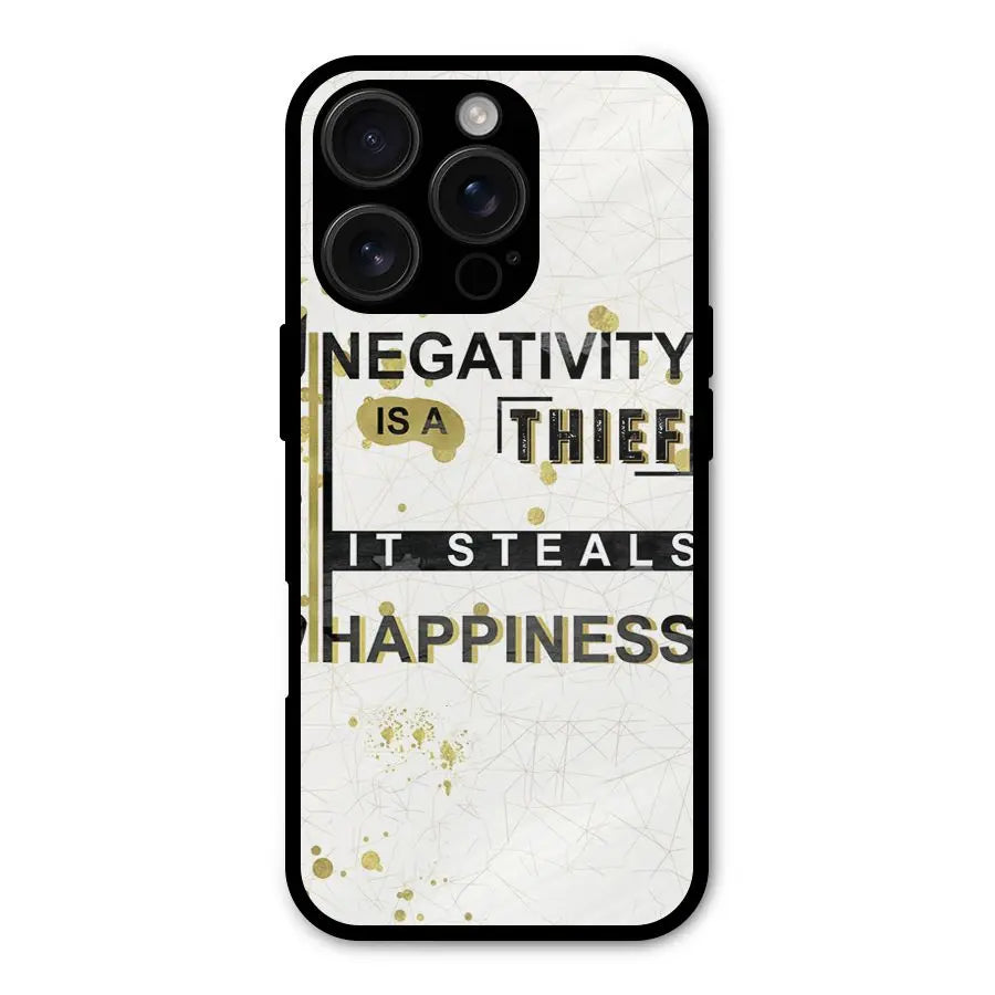 Negativity Thief Shockproof Hybrid Protection (Metal + TPU) Back Case Cover CoversCart