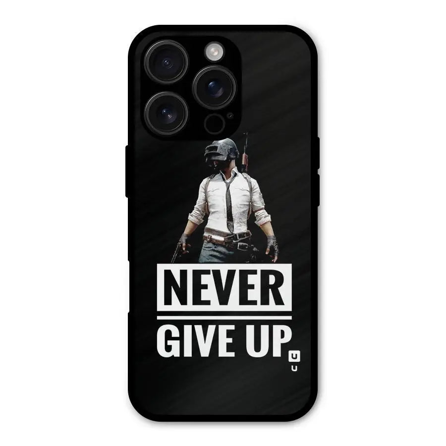 Never Giveup Shockproof Hybrid Protection (Metal + TPU) Back Case Cover CoversCart