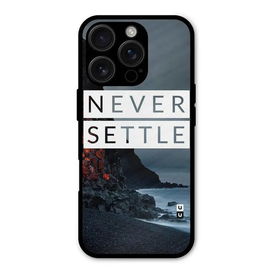 Never Settle Dark Beach Shockproof Hybrid Protection (Metal + TPU) Back Case Cover CoversCart