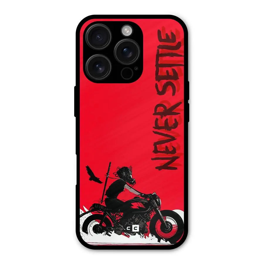 Never Settle Ride Shockproof Hybrid Protection (Metal + TPU) Back Case Cover CoversCart