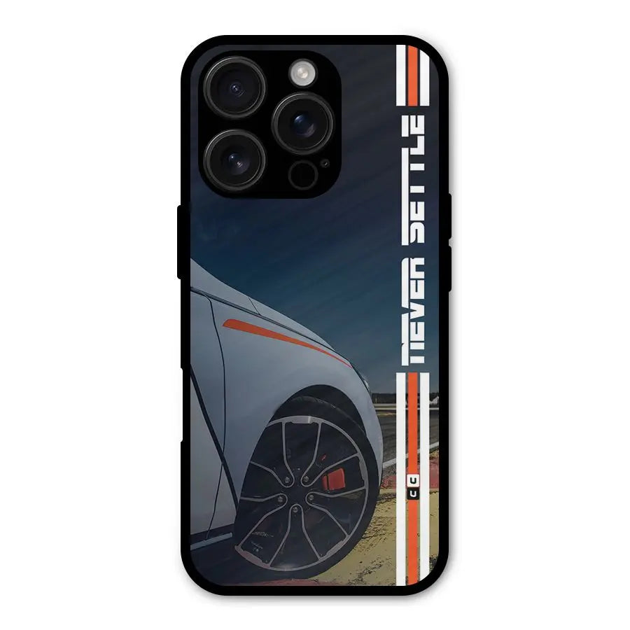 Never Settle SuperCar Shockproof Hybrid Protection (Metal + TPU) Back Case Cover CoversCart