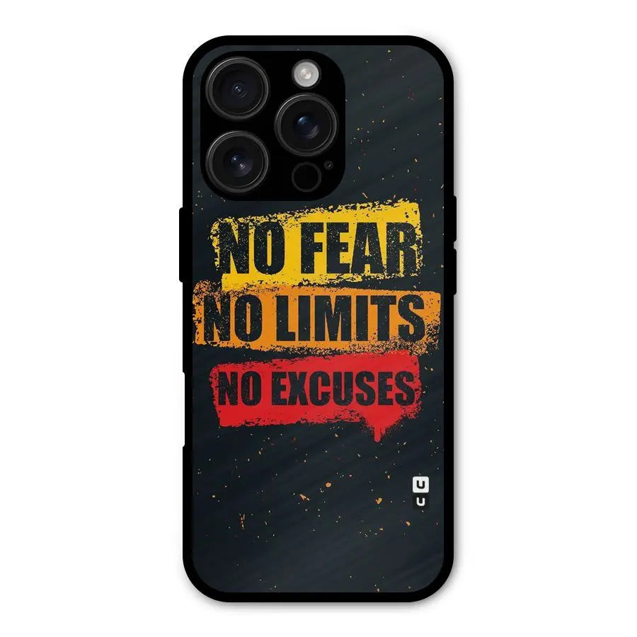 No Fear No Limits Shockproof Hybrid Protection (Metal + TPU) Back Case Cover CoversCart