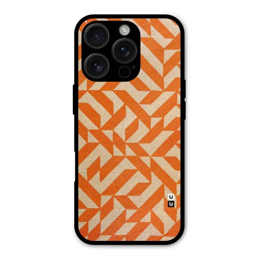 Orange Beige Pattern Shockproof Hybrid Protection (Metal + TPU) Back Case Cover CoversCart