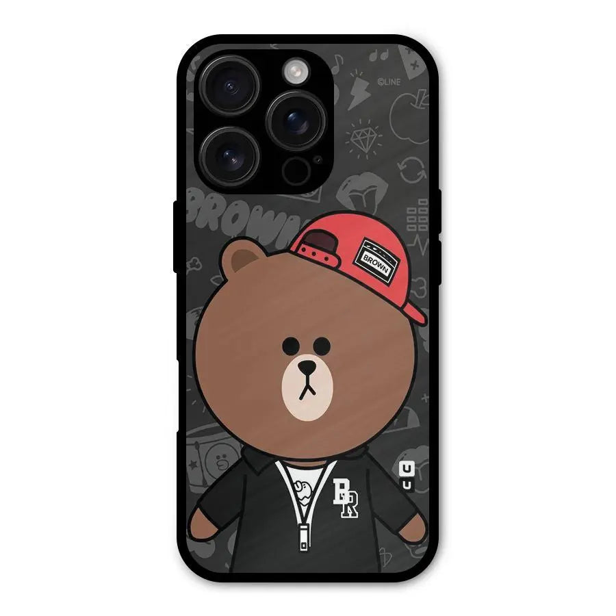 Panda Brown Shockproof Hybrid Protection (Metal + TPU) Back Case Cover CoversCart