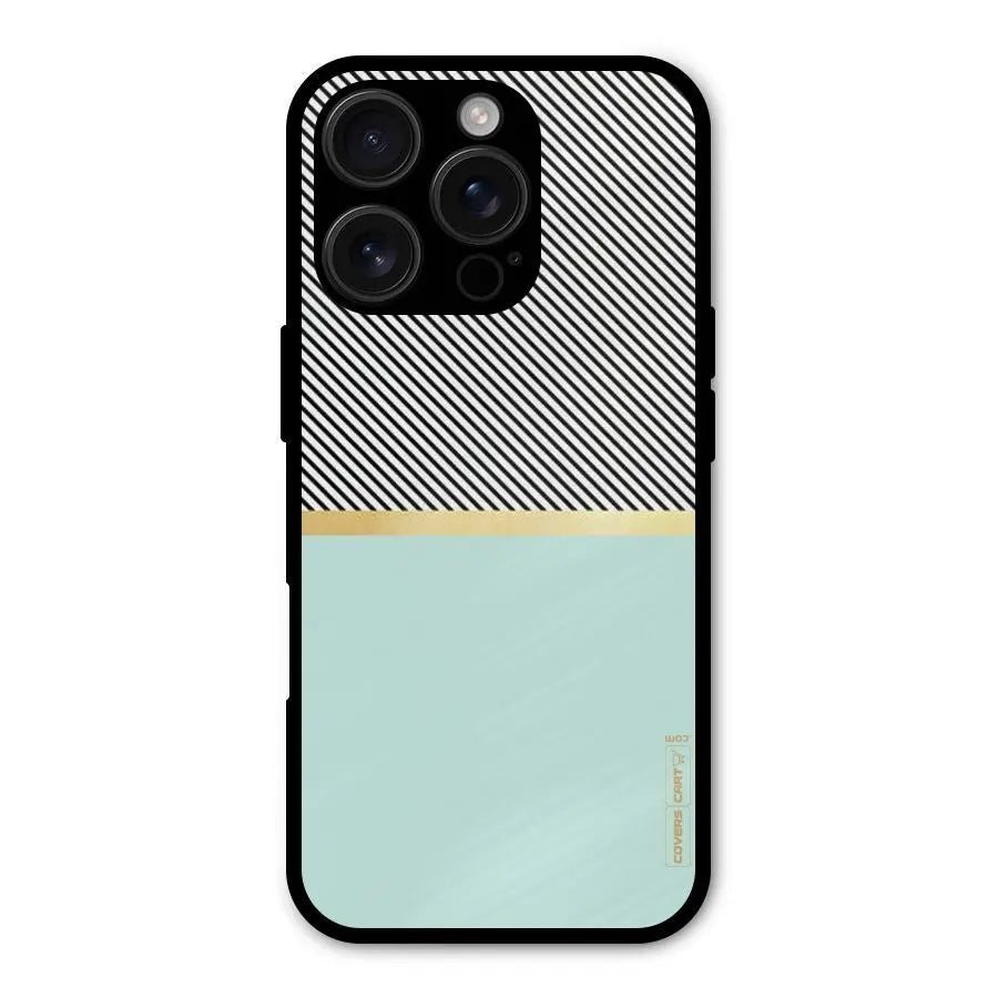 Pastel Green Base Stripes Shockproof Hybrid Protection (Metal + TPU) Back Case Cover CoversCart