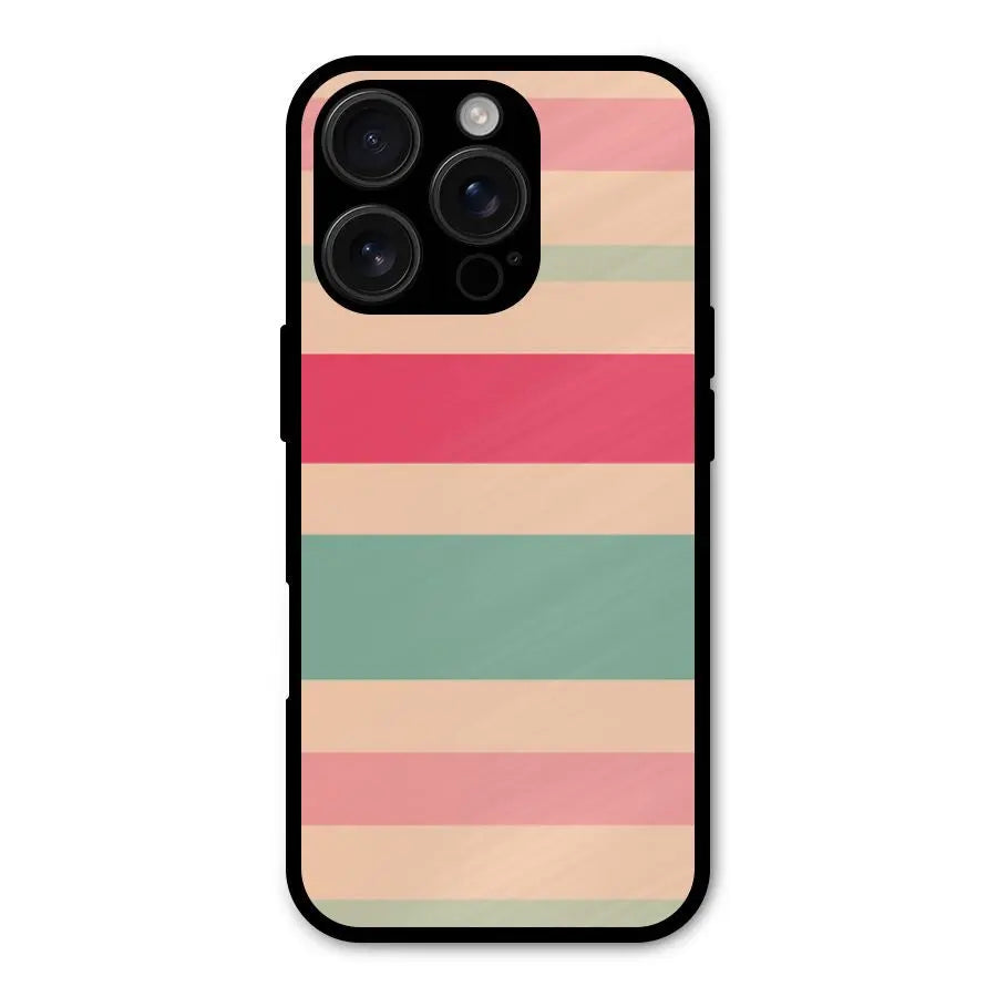 Pastel Stripes Vintage Shockproof Hybrid Protection (Metal + TPU) Back Case Cover CoversCart