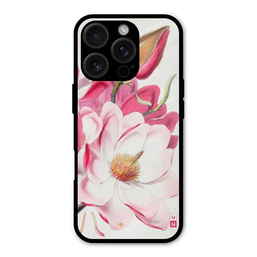 Pink Beautiful Flower Shockproof Hybrid Protection (Metal + TPU) Back Case Cover CoversCart