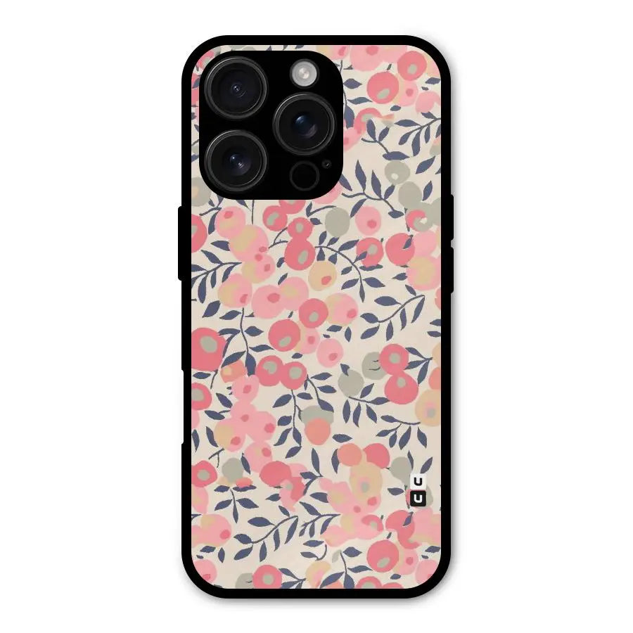 Pink Leaf Pattern Shockproof Hybrid Protection (Metal + TPU) Back Case Cover CoversCart