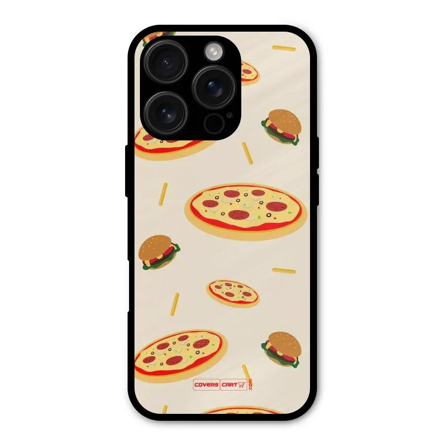 Pizza and Burger Love Shockproof Hybrid Protection (Metal + TPU) Back Case Cover CoversCart
