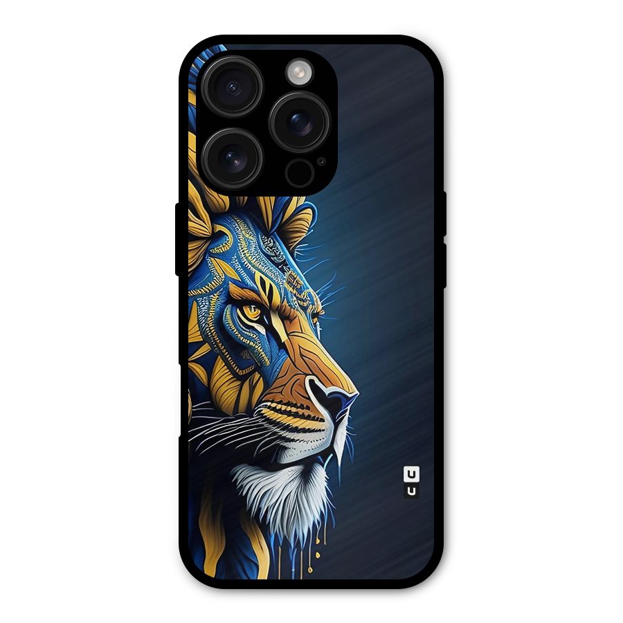 Premium Lion Abstract Side Art Shockproof Hybrid Protection (Metal + TPU) Back Case Cover