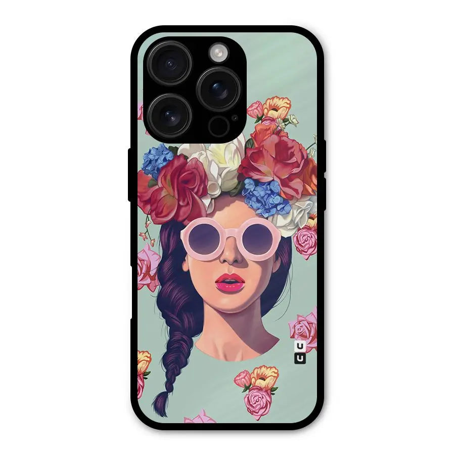 Pretty Girl Florals Illustration Art Shockproof Hybrid Protection (Metal + TPU) Back Case Cover CoversCart