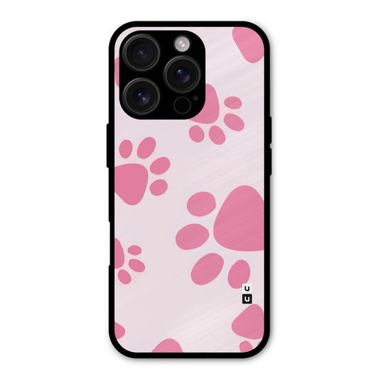 Puppy Paws Pattern Print Shockproof Hybrid Protection (Metal + TPU) Back Case Cover