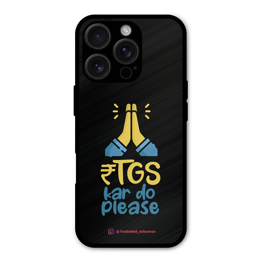 RTGS Kar Do Please Black Shockproof Hybrid Protection (Metal + TPU) Back Case Cover