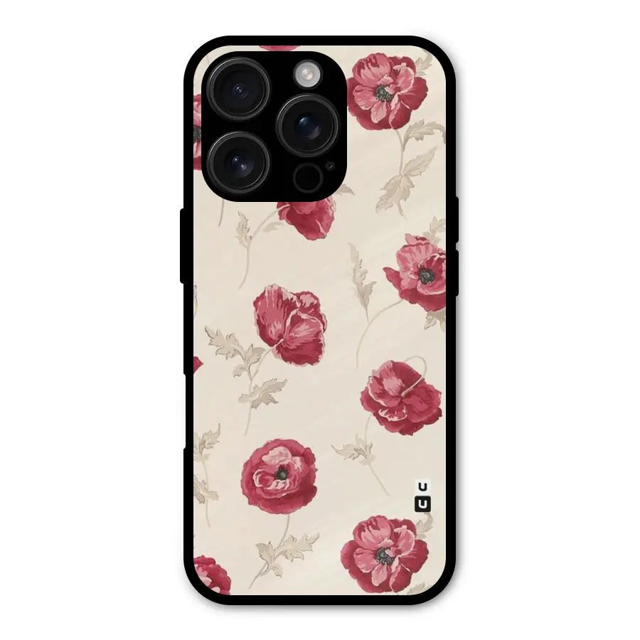Red Rose Floral Art Shockproof Hybrid Protection (Metal + TPU) Back Case Cover CoversCart