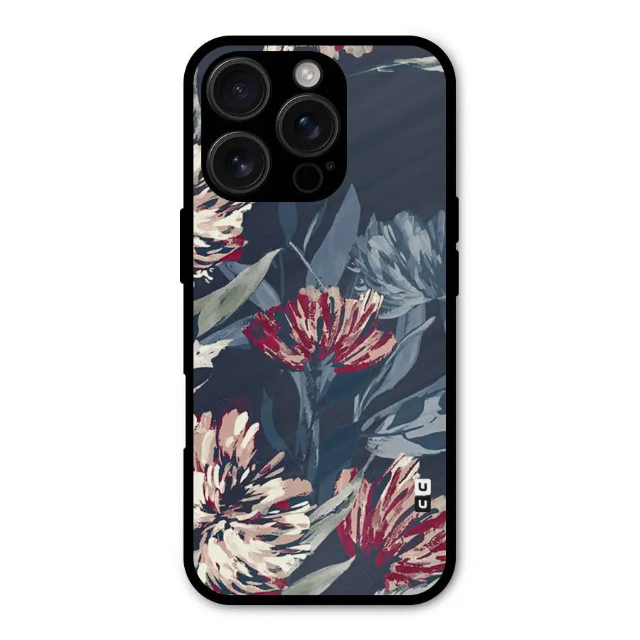 Red Rugged Floral Pattern Shockproof Hybrid Protection (Metal + TPU) Back Case Cover CoversCart