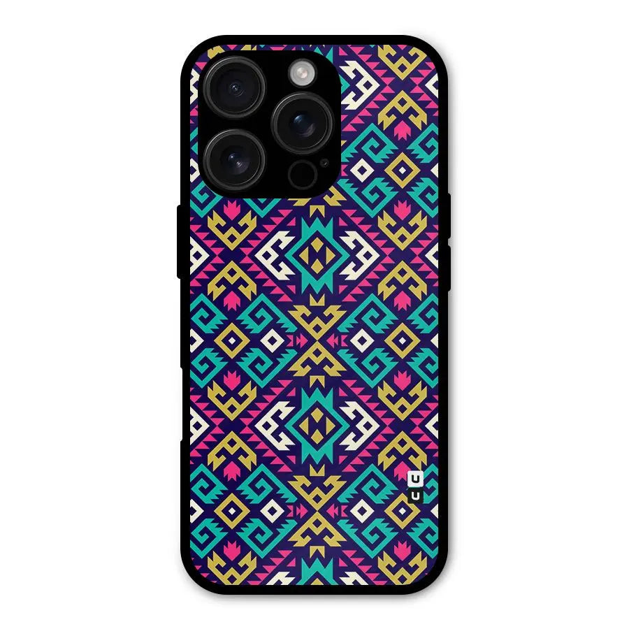 Retro Geometric Pattern Shockproof Hybrid Protection (Metal + TPU) Back Case Cover CoversCart