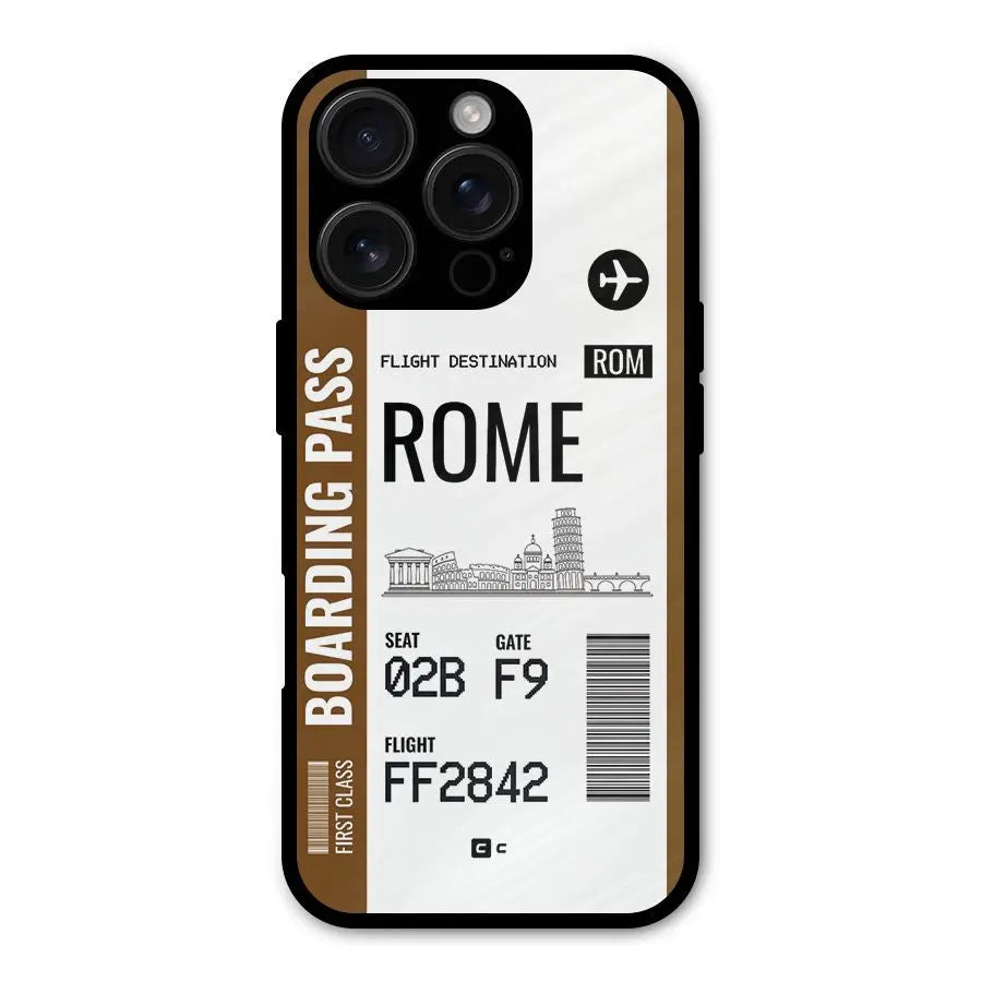 Rome Boarding Pass Shockproof Hybrid Protection (Metal + TPU) Back Case Cover CoversCart
