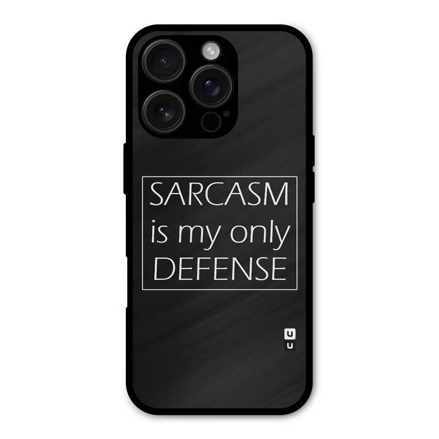 Sarcasm Defence Shockproof Hybrid Protection (Metal + TPU) Back Case Cover CoversCart