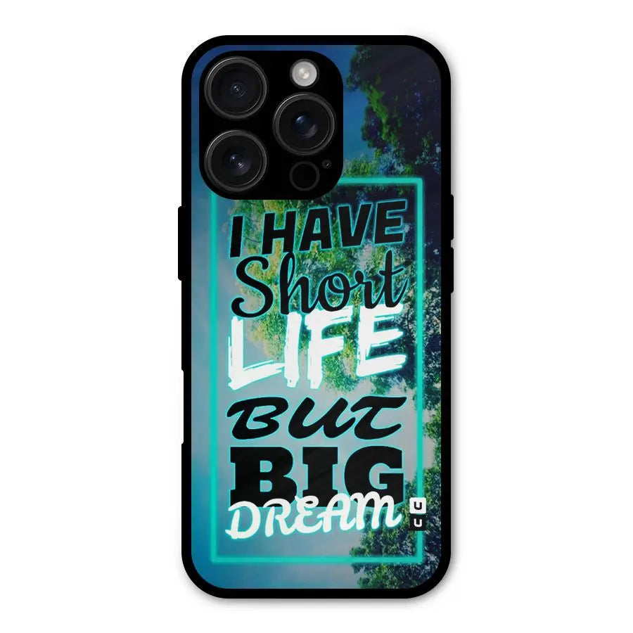Short Life Big Dream Shockproof Hybrid Protection (Metal + TPU) Back Case Cover CoversCart