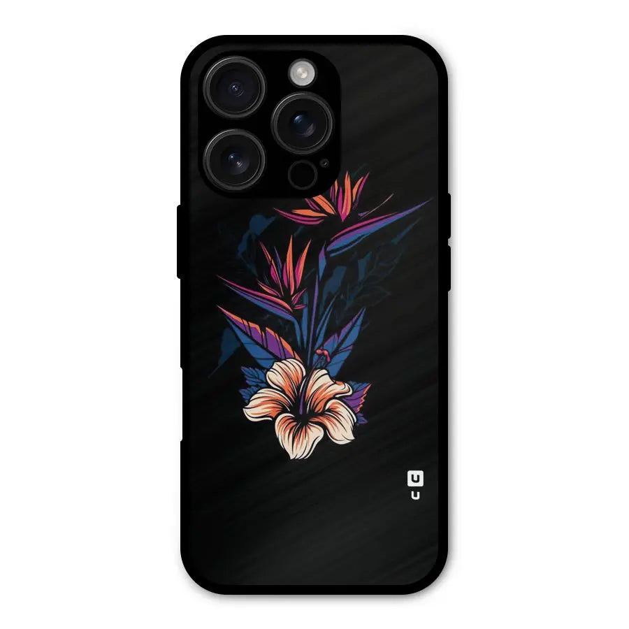 Single Painted Flower Shockproof Hybrid Protection (Metal + TPU) Back Case Cover CoversCart