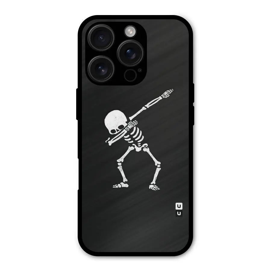 Skeleton Dab White Shockproof Hybrid Protection (Metal + TPU) Back Case Cover CoversCart