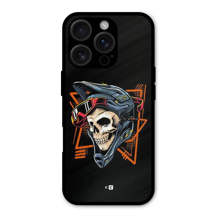 Skull Helmet Shockproof Hybrid Protection (Metal + TPU) Back Case Cover CoversCart