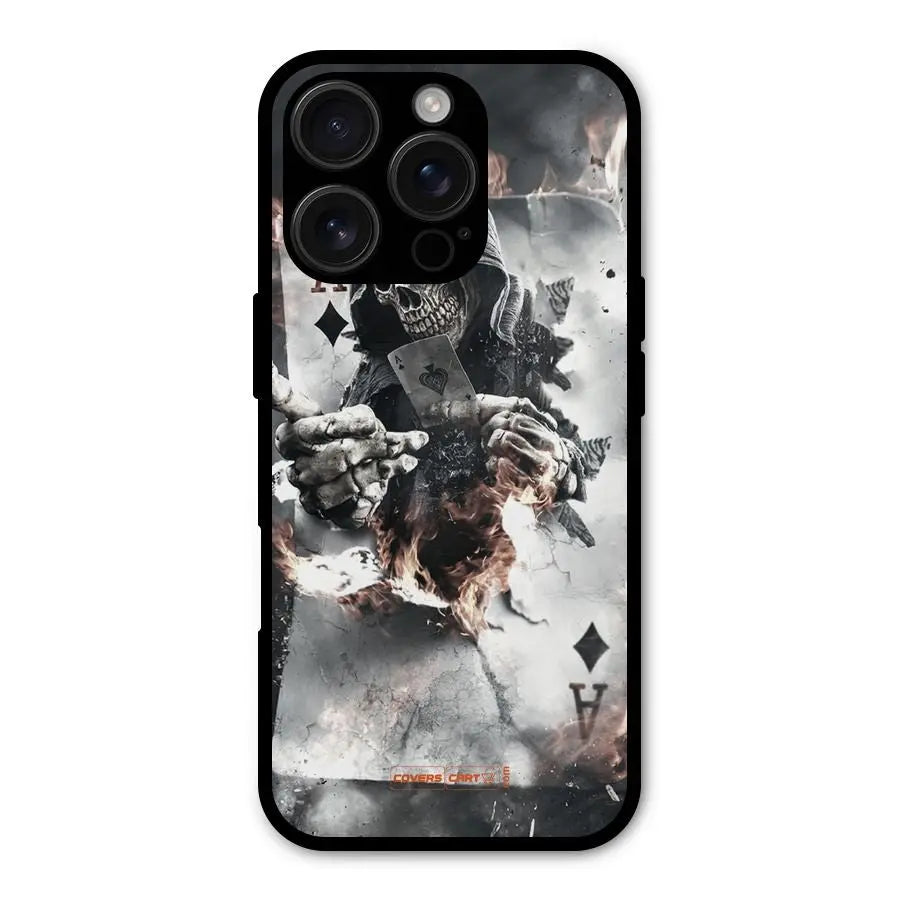 Skull with an Ace Shockproof Hybrid Protection (Metal + TPU) Back Case Cover CoversCart
