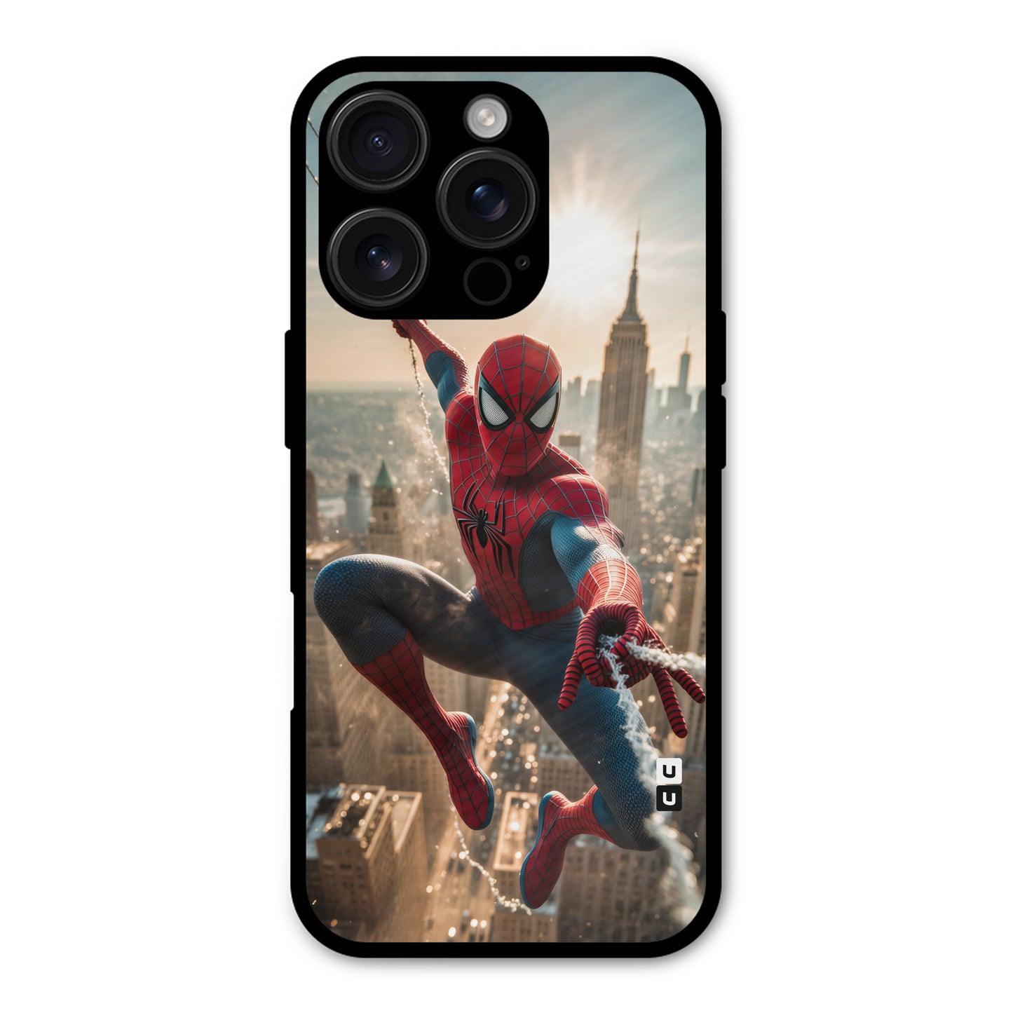 Spider Man Empire Swing Shockproof Hybrid Protection (Metal + TPU) Back Case Cover