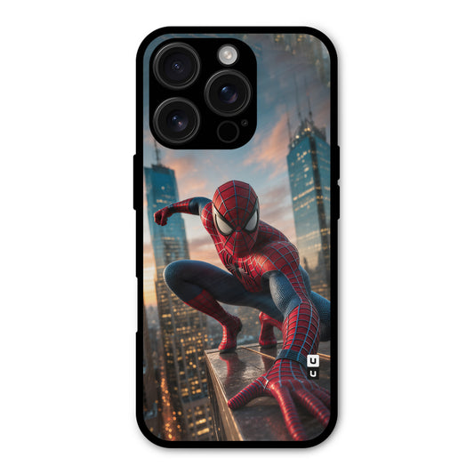 Spider Man Skyline Stance Shockproof Hybrid Protection (Metal + TPU) Back Case Cover