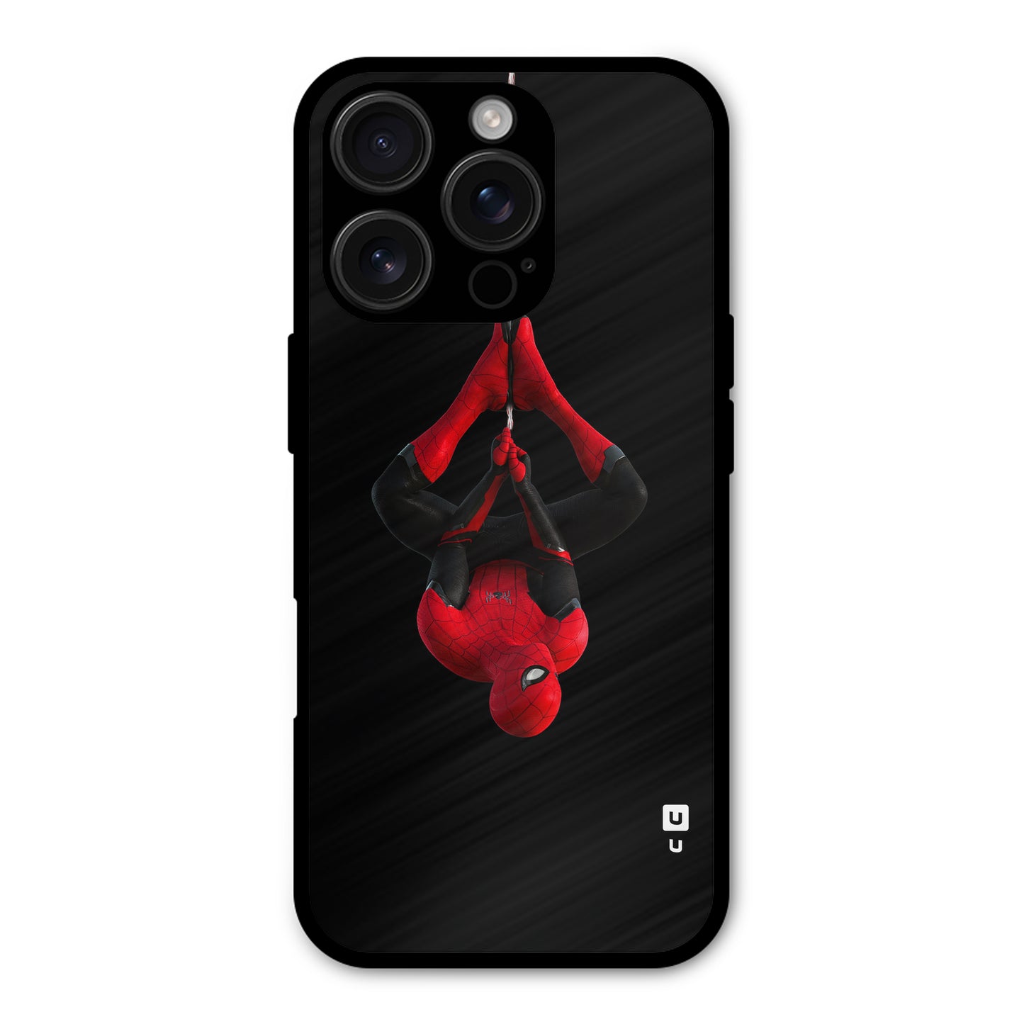 Spider Man Upside Down Shockproof Hybrid Protection (Metal + TPU) Back Case Cover