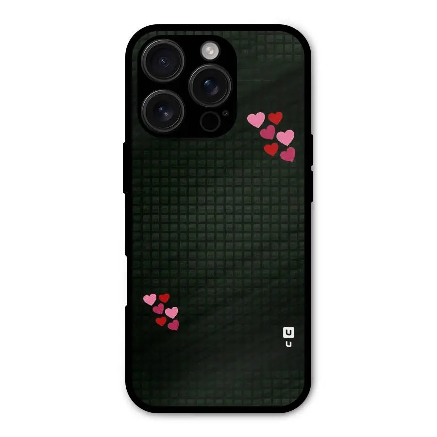Square and Hearts Shockproof Hybrid Protection (Metal + TPU) Back Case Cover CoversCart