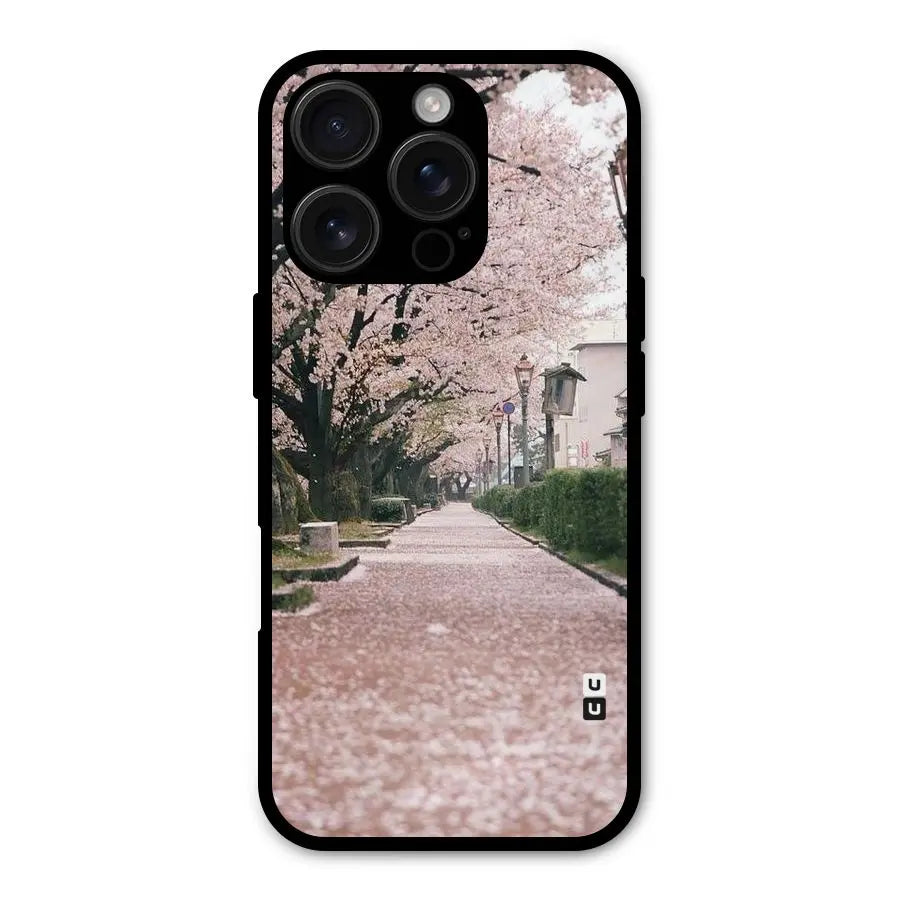 Street In Pink Flowers Shockproof Hybrid Protection (Metal + TPU) Back Case Cover CoversCart