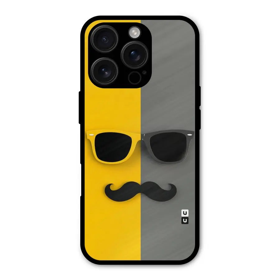 Sunglasses and Moustache Shockproof Hybrid Protection (Metal + TPU) Back Case Cover CoversCart