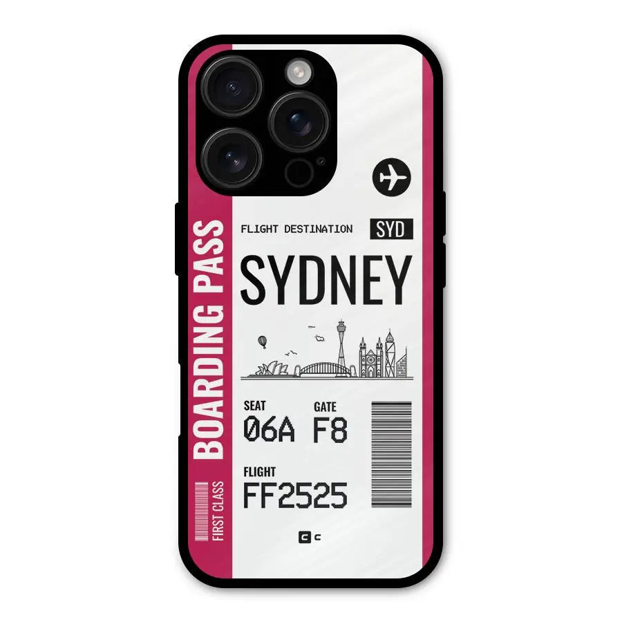Sydney Boarding Pass Shockproof Hybrid Protection (Metal + TPU) Back Case Cover CoversCart