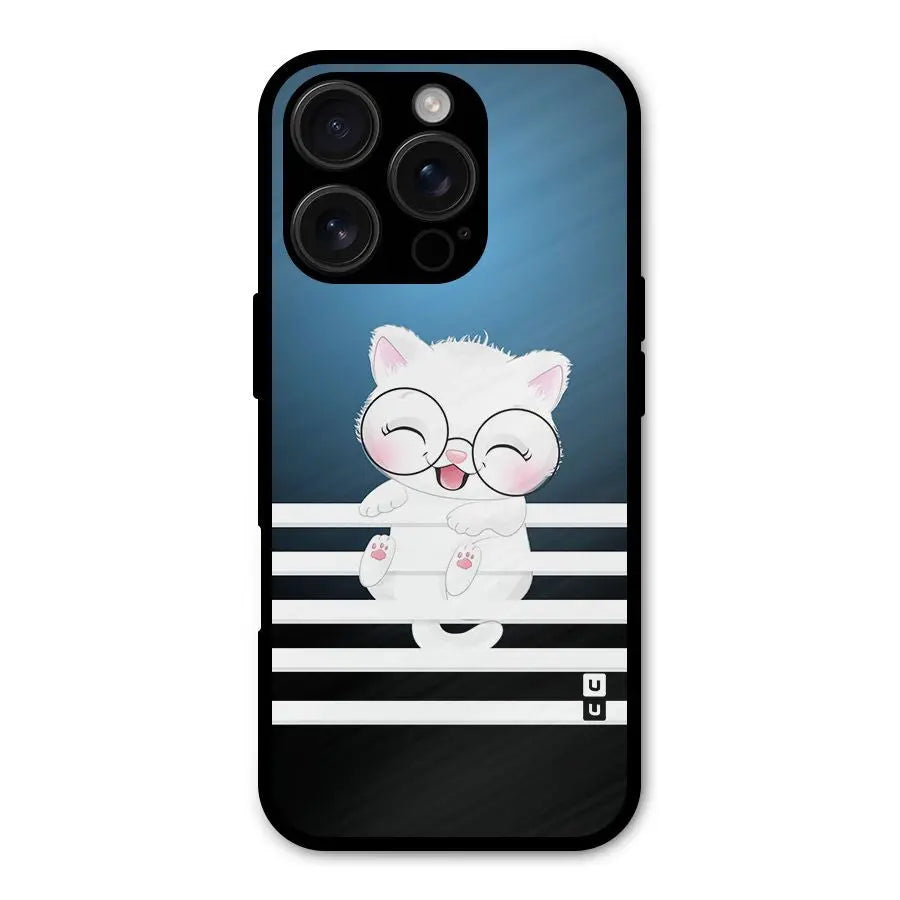 The Cat on Stripes Shockproof Hybrid Protection (Metal + TPU) Back Case Cover CoversCart