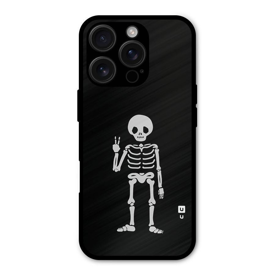 Victory Skeleton Spooky Shockproof Hybrid Protection (Metal + TPU) Back Case Cover