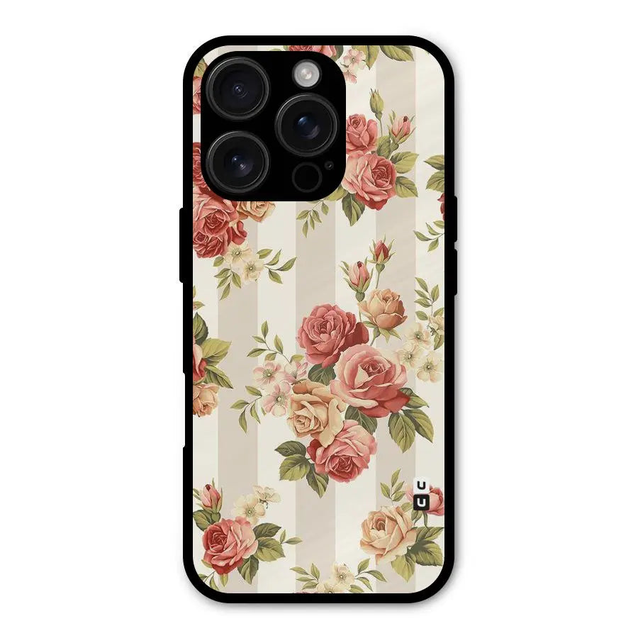 Vintage Color Flowers Shockproof Hybrid Protection (Metal + TPU) Back Case Cover CoversCart