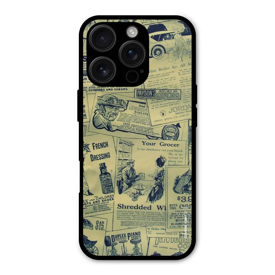 Vintage Newspaper Cutouts Shockproof Hybrid Protection (Metal + TPU) Back Case Cover CoversCart