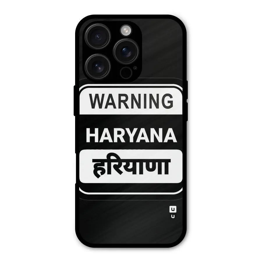 Warning Haryana Shockproof Hybrid Protection (Metal + TPU) Back Case Cover CoversCart