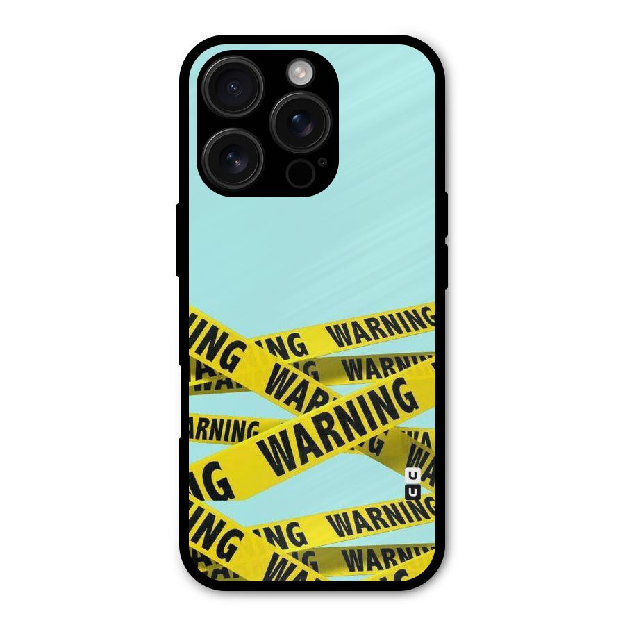Warning Design Shockproof Hybrid Protection (Metal + TPU) Back Case Cover