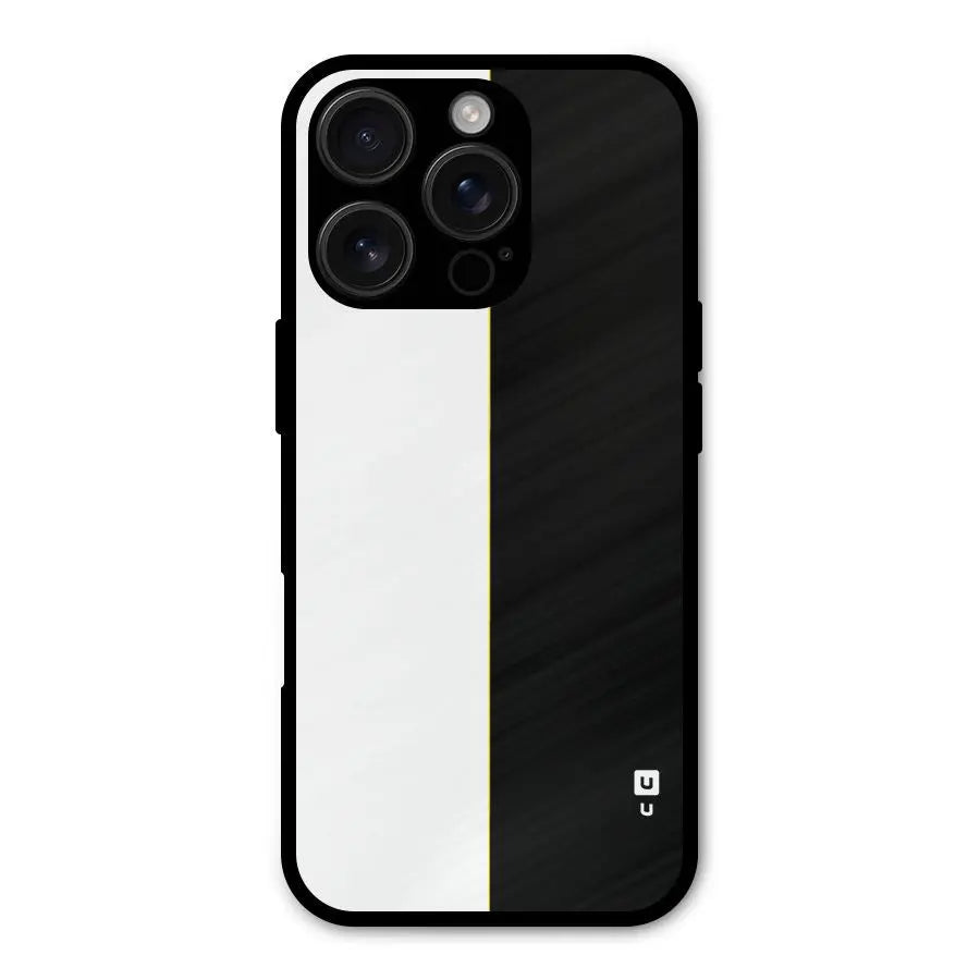 White Black Super Minimalistic Shockproof Hybrid Protection (Metal + TPU) Back Case Cover CoversCart