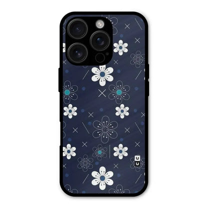 White Floral Shapes Shockproof Hybrid Protection (Metal + TPU) Back Case Cover CoversCart
