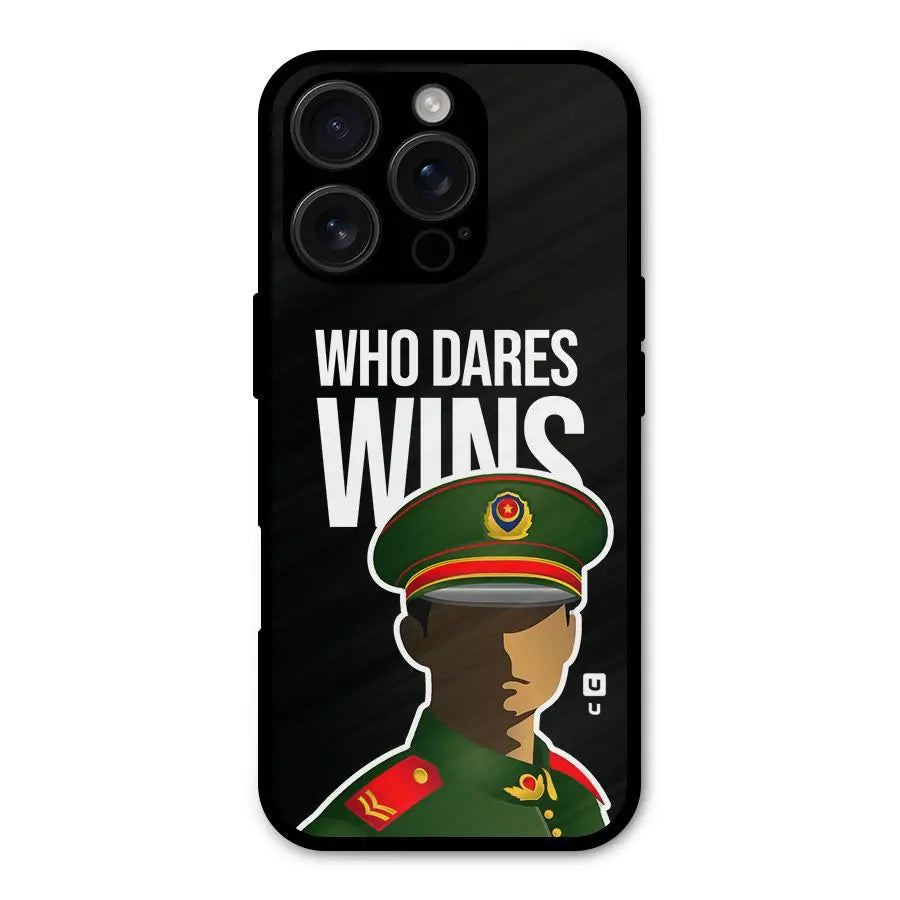 Who Dares Wins Shockproof Hybrid Protection (Metal + TPU) Back Case Cover CoversCart