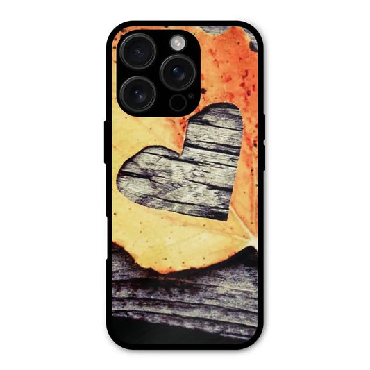 Wood Heart Leaf Shockproof Hybrid Protection (Metal + TPU) Back Case Cover CoversCart