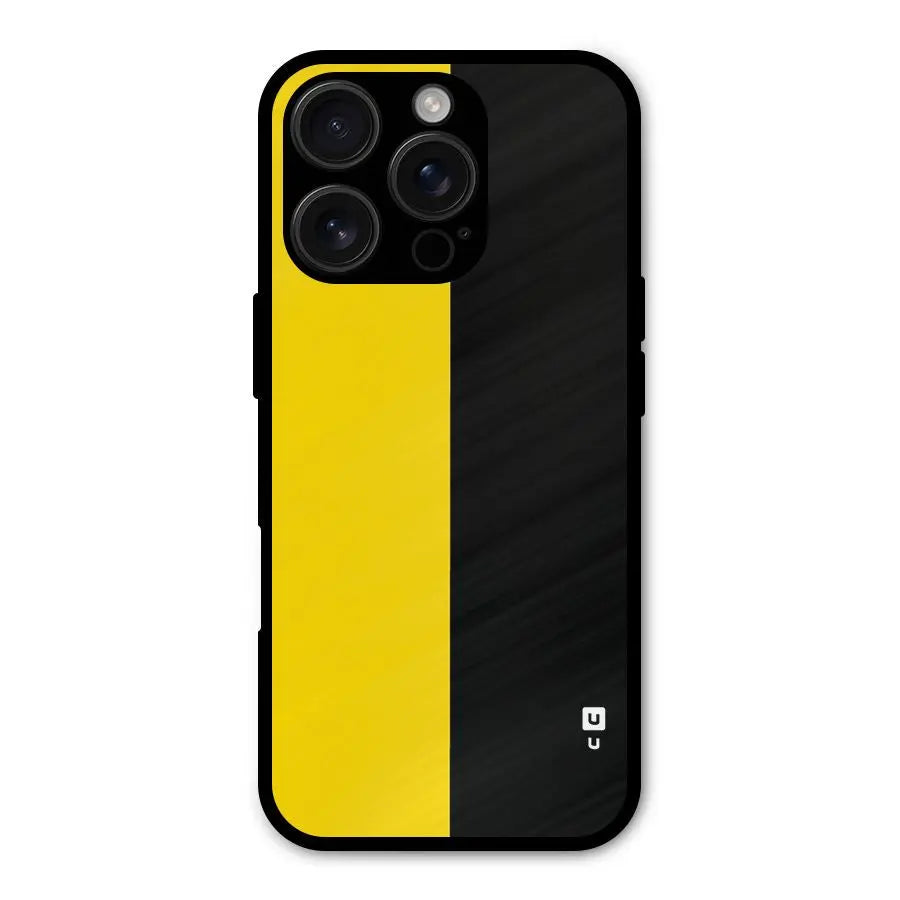 Yellow Black Super Minimalistic Shockproof Hybrid Protection (Metal + TPU) Back Case Cover CoversCart
