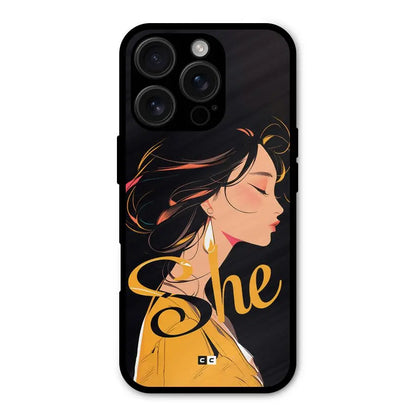 Yellow Lady Shockproof Hybrid Protection (Metal + TPU) Back Case Cover CoversCart