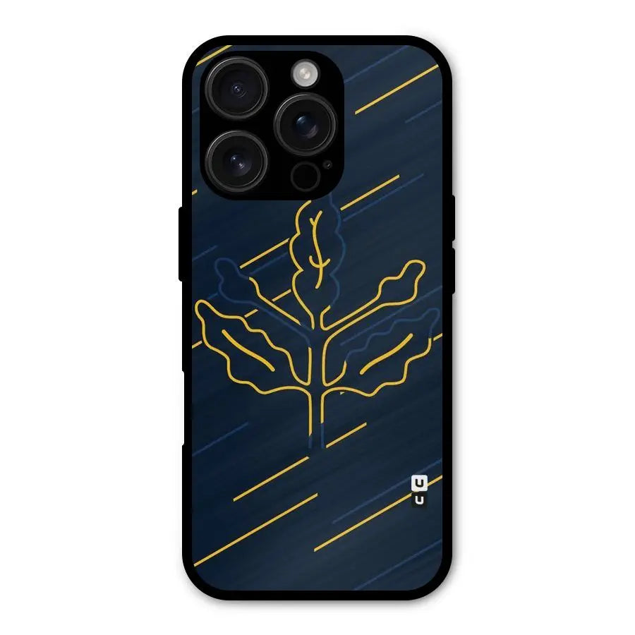 Yellow Leaf Line Shockproof Hybrid Protection (Metal + TPU) Back Case Cover CoversCart