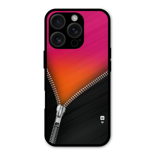 Zipper Print Shockproof Hybrid Protection (Metal + TPU) Back Case Cover
