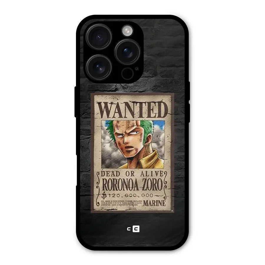 Zoro Wanted Shockproof Hybrid Protection (Metal + TPU) Back Case Cover CoversCart