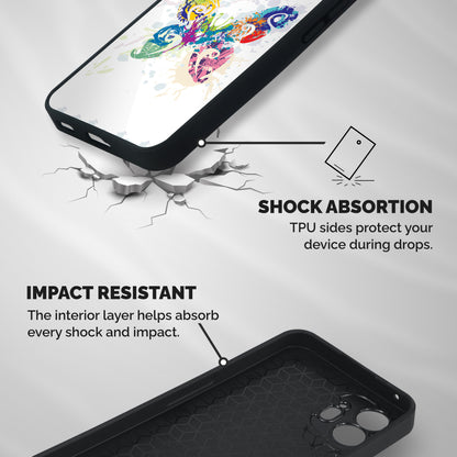 Abstract Butterfly Shockproof Hybrid Protection (Metal + TPU) Back Case Cover